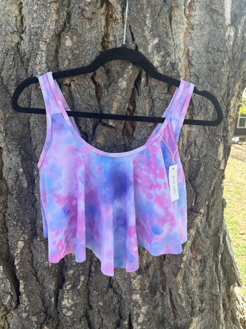 EDEL QUAL 2 piece bikini tie dye double strap swim top